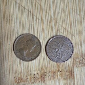 Copper Coin Pair - Brown Coins Set
